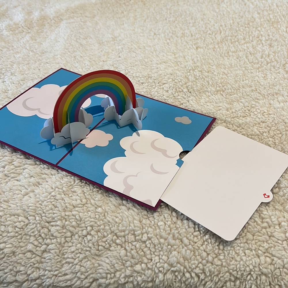 NEW Lovepop Card Rainbow Card Rainbow Pop Up Card 3-D Popup Card Blank Card - Picture 3 of 8